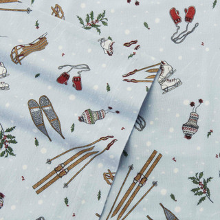 Thumbnail 6: Eddie Bauer Eddie Bauer Snow Day Cotton Flannel Sheet Set 
