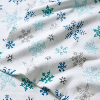 Thumbnail 5: Eddie Bauer Eddie Bauer Tossed Snowflake Cotton Flannel Sheet Set 