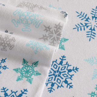 Thumbnail 7: Eddie Bauer Eddie Bauer Tossed Snowflake Cotton Flannel Sheet Set 