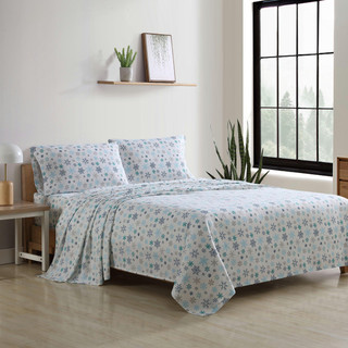 Thumbnail 1: Eddie Bauer Eddie Bauer Tossed Snowflake Cotton Flannel Sheet Set 