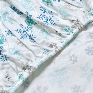 Thumbnail 6: Eddie Bauer Eddie Bauer Tossed Snowflake Cotton Flannel Sheet Set 