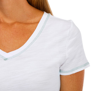 Thumbnail 2: Blue Sol Blue Sol Womens Solid Luxey Short Sleeve V-Neck Top 