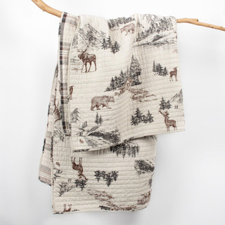Thumbnail 3: Levtex Home Levtex Home Lodge Toile Quilted Throw 