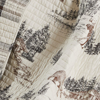 Thumbnail 4: Levtex Home Levtex Home Lodge Toile Quilted Throw 
