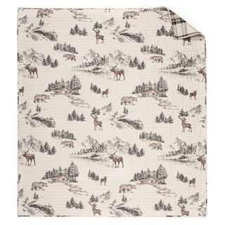 Thumbnail 5: Levtex Home Levtex Home Lodge Toile Quilted Throw 