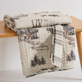Thumbnail 1: Levtex Home Levtex Home Lodge Toile Quilted Throw 