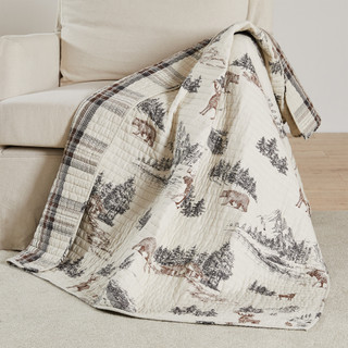 Thumbnail 2: Levtex Home Levtex Home Lodge Toile Quilted Throw 