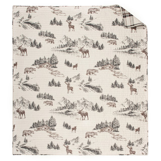 Thumbnail 5: Levtex Home Levtex Home Lodge Toile Quilted Throw 