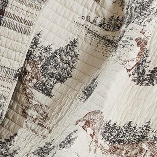 Thumbnail 6: Levtex Home Levtex Home Lodge Toile Quilted Throw 