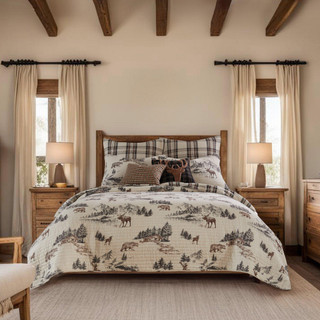 Thumbnail 1: Levtex Home Levtex Home Lodge Toile Quilt & Sham Set 
