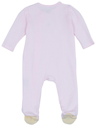 Thumbnail 4: Little Me Baby Girls Pink Bear Footed One-Piece 