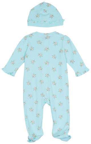 Thumbnail 3: Little Me Little Me Baby Girls 2 Pc Floral Footed Sleeper Set 