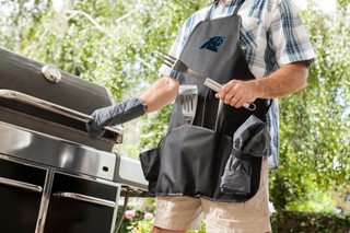 Thumbnail 2: CAROLINA PANTHERS NFL Carolina Panthers 6pc BBQ Apron Tote Grill Set 
