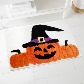 Thumbnail 4: Avanti Avanti Pumpkin Witch Hat Halloween Bath Rug 