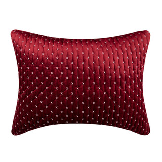 Thumbnail 17: Levtex Home Levtex Home Cross Stitch Velvet Red Reversible Quilt Set 