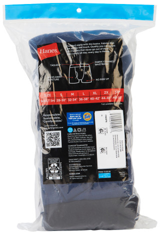 Thumbnail 2: Hanes Hanes Mens 6-Pk. Solid Tagless Boxer Briefs 