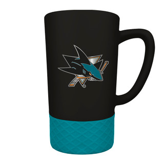 Thumbnail 1: SAN JOSE SHARKS NHL San Jose Sharks 15oz Jump Ceramic Mug With Emblem 