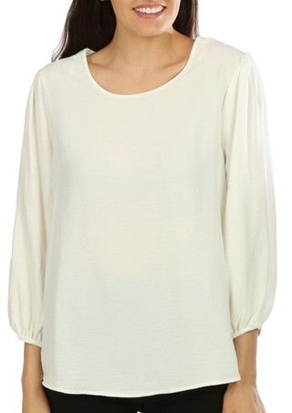 Thumbnail 1: Blue Sol Blue Sol Womens Puff Long Sleeve Solid Top 
