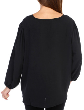 Thumbnail 3: Blue Sol Blue Sol Womens Puff Long Sleeve Solid Top 