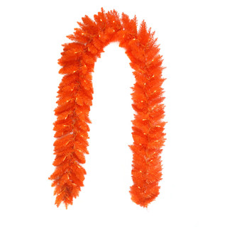 Thumbnail 1: Kurt Adler Kurt Adler 9 Ft. Pre-Lit Orange Garland 