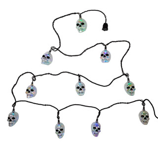 Thumbnail 2: Kurt Adler Kurt Adler UL 10-Light RGB LED Glitter Skull Light Set 