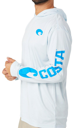 Thumbnail 2: COSTA Costa Mens Hooded Performance Long Sleeve Shirt 