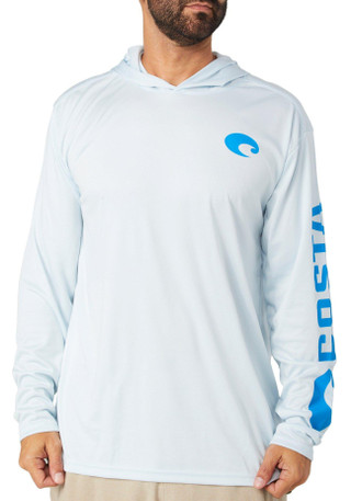 Thumbnail 1: COSTA Costa Mens Hooded Performance Long Sleeve Shirt 
