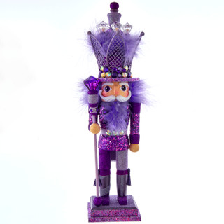 Thumbnail 1: HOLLYWOOD NUTCRACKERS Hollywood Nutcracker 16-Inch Purple King Nutcracker 
