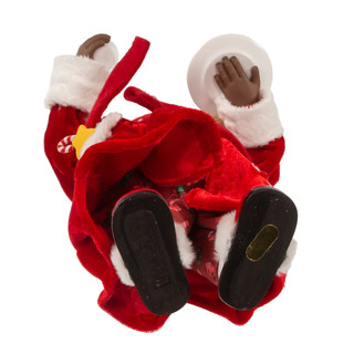 Thumbnail 6: FABRICHE Fabriché 10.5-Inch African American Santa In Robe & PJs 