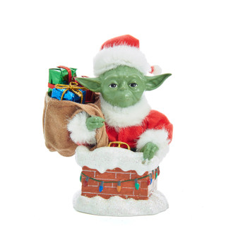 Thumbnail 1: Star Wars Kurt Adler 5.5-Inch Yoda In Chimney Tabletop Decor 
