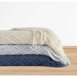 Thumbnail 5: Brooklyn Loom Brooklyn Loom Woven Texture Solid Throw 