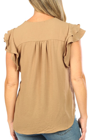 Thumbnail 2: Blue Sol Blue Sol Womens Air Flutter Burnout V-Neck Top 