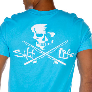 Thumbnail 5: Salt Life Salt Life Mens Skull & Poles T-Shirt 