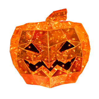 Thumbnail 1: Kurt Adler Kurt Adler 6.5 in. 100-Light LED Holographic Jack-O-Lantern 