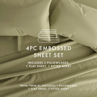 Thumbnail 37: Home Collections Home Collections Premium Chevron Embossed Sheet Set 