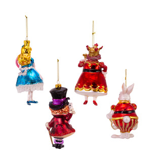 Thumbnail 3: NOBLE GEMS Noble Gems 4 Pc. Alice In Wonderland Ornament Set 