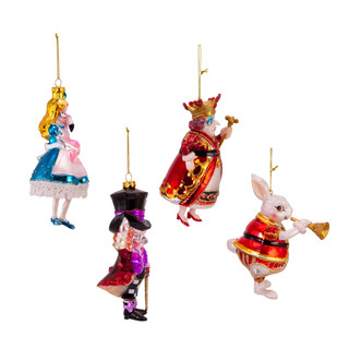 Thumbnail 2: NOBLE GEMS Noble Gems 4 Pc. Alice In Wonderland Ornament Set 