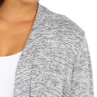 Thumbnail 2: Juniper + Lime Juniper + Lime Womens Solid Jersey Open Cardigan 