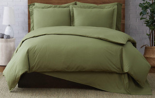 Thumbnail 1: Brooklyn Loom Brooklyn Loom Solid Cotton Percale Duvet Cover Set 