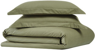 Thumbnail 16: Brooklyn Loom Brooklyn Loom Solid Cotton Percale Duvet Cover Set 