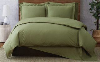 Thumbnail 2: Brooklyn Loom Brooklyn Loom Solid Cotton Percale Duvet Cover Set 