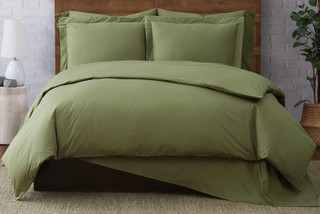 Thumbnail 3: Brooklyn Loom Brooklyn Loom Solid Cotton Percale Duvet Cover Set 