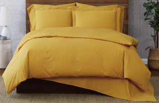 Thumbnail 1: Brooklyn Loom Brooklyn Loom Solid Cotton Percale Duvet Cover Set 