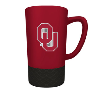 Thumbnail 1: OKLAHOMA UNIVERSITY NCAA Oklahoma Sooners 15oz Jump Ceramic Mug & Metal Emblem 