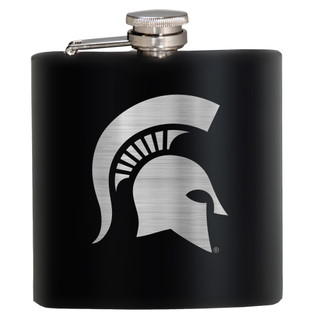 Thumbnail 1: MICHIGAN STATE SPARTANS NCAA Michigan State Spartans 6 Oz. Laser Etched Hip Flask 