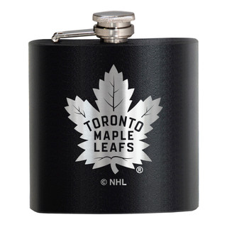 Thumbnail 1: TORONTO MAPLE LEAFS NHL Toronto Maple Leafs 6 Oz. Laser Etched Hip Flask 