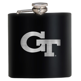 Thumbnail 1: GEORGIA TECH NCAA Georgia Tech 6 Oz. Stealth Laser Etched Hip Flask 
