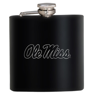 Thumbnail 1: OLE MISS NCAA Ole Miss 6 Oz. Stealth Laser Etched Hip Flask 