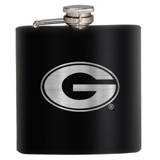 Thumbnail 1: Georgia Bulldogs NCAA Georgia Bulldogs 6 Oz. Stealth Laser Etched Hip Flask 