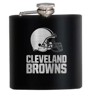 Thumbnail 1: CLEVELAND BROWNS NFL Cleveland Browns 6 Oz. Laser Etched Hip Flask 